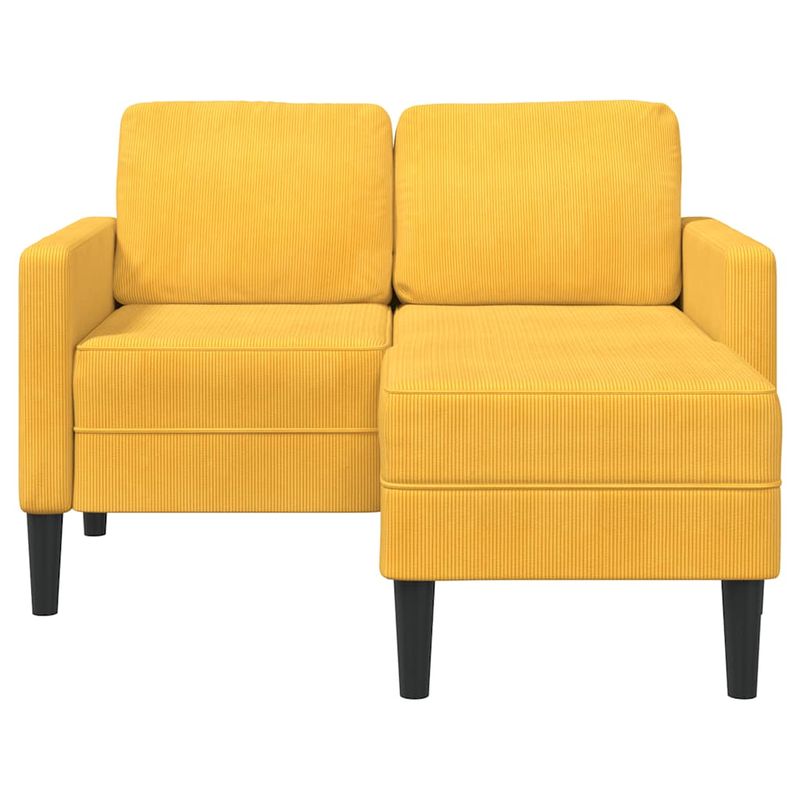 Casa si Gradina - Mobilier - Canapele si coltare - Canapele - Canapea cu 2 locuri cu sezlong in forma de L galben deschis - Infinity.ro