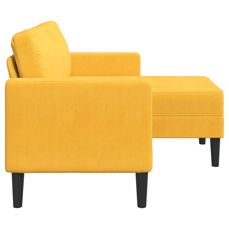 Casa si Gradina - Mobilier - Canapele si coltare - Canapele - Canapea cu 2 locuri cu sezlong in forma de L galben deschis - Infinity.ro