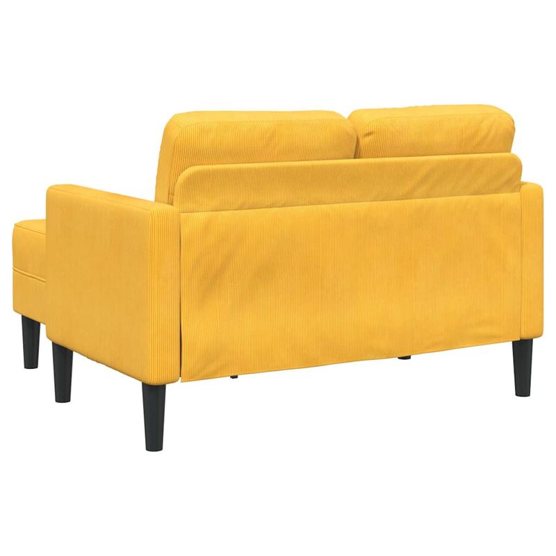 Casa si Gradina - Mobilier - Canapele si coltare - Canapele - Canapea cu 2 locuri cu sezlong in forma de L galben deschis - Infinity.ro