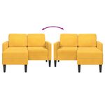 Casa si Gradina - Mobilier - Canapele si coltare - Canapele - Canapea cu 2 locuri cu sezlong in forma de L galben deschis - Infinity.ro