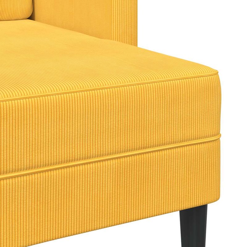 Casa si Gradina - Mobilier - Canapele si coltare - Canapele - Canapea cu 2 locuri cu sezlong in forma de L galben deschis - Infinity.ro