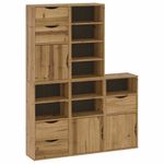 Casa si Gradina - Mobilier - Comode si corpuri - Comode - Dulapuri laterale 5 buc "ODDA" 40x24x79 cm lemn masiv de pin, model 5 sertare 9 rafturi - Infinity.ro