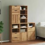 Casa si Gradina - Mobilier - Comode si corpuri - Comode - Dulapuri laterale 5 buc "ODDA" 40x24x79 cm lemn masiv de pin, model 5 sertare 9 rafturi - Infinity.ro