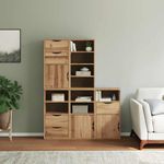 Casa si Gradina - Mobilier - Comode si corpuri - Comode - Dulapuri laterale 5 buc "ODDA" 40x24x79 cm lemn masiv de pin, model 5 sertare 9 rafturi - Infinity.ro