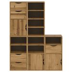Casa si Gradina - Mobilier - Comode si corpuri - Comode - Dulapuri laterale 5 buc "ODDA" 40x24x79 cm lemn masiv de pin, model 5 sertare 9 rafturi - Infinity.ro