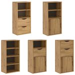 Casa si Gradina - Mobilier - Comode si corpuri - Comode - Dulapuri laterale 5 buc "ODDA" 40x24x79 cm lemn masiv de pin, model 5 sertare 9 rafturi - Infinity.ro
