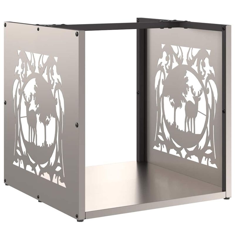 Casa si Gradina - Termice - Sobe, Seminee si accesorii - Accesorii seminee si sobe - Suport pentru lemne de foc 40x40x40 cm Otel pentru intemperii - Infinity.ro