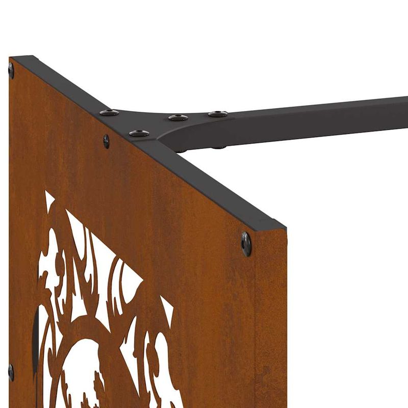 Casa si Gradina - Termice - Sobe, Seminee si accesorii - Accesorii seminee si sobe - Suport pentru lemne de foc 40x40x40 cm Otel pentru intemperii - Infinity.ro