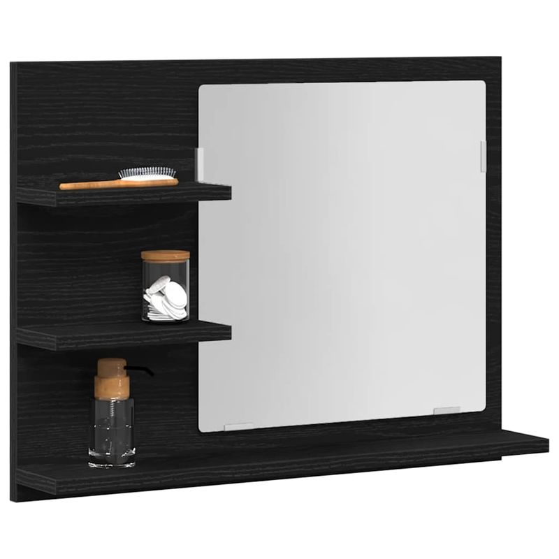 Casa si Gradina - Mobilier - Mobilier baie - Oglinzi baie - Oglinda de baie Stejar negru 60x10,5x45 cm lemn prelucrat - Infinity.ro
