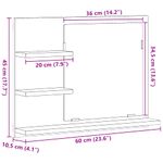 Casa si Gradina - Mobilier - Mobilier baie - Oglinzi baie - Oglinda de baie Stejar negru 60x10,5x45 cm lemn prelucrat - Infinity.ro