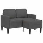 Casa si Gradina - Mobilier - Canapele si coltare - Canapele - Canapea cu 2 locuri cu sezlong in forma L gri inchis 125 cm in - Infinity.ro