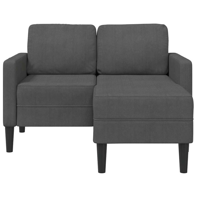 Casa si Gradina - Mobilier - Canapele si coltare - Canapele - Canapea cu 2 locuri cu sezlong in forma L gri inchis 125 cm in - Infinity.ro