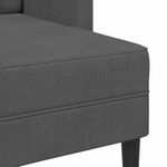 Casa si Gradina - Mobilier - Canapele si coltare - Canapele - Canapea cu 2 locuri cu sezlong in forma L gri inchis 125 cm in - Infinity.ro