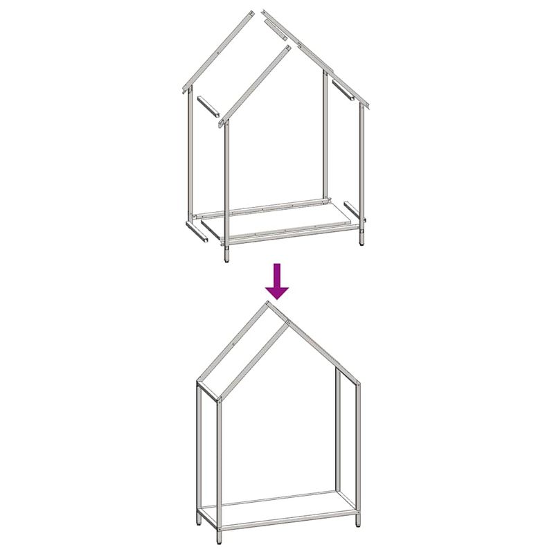 Casa si Gradina - Termice - Sobe, Seminee si accesorii - Accesorii seminee si sobe - Suport pentru lemne de foc negru Otel laminat la rece - Infinity.ro