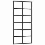 Casa si Gradina - Constructii - Usi interior, exterior si garaj - Usi interior - Usa glisanta cu set de feronerie neagra 90x205 cm Sticla ESG - Infinity.ro