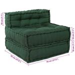Casa si Gradina - Gradina si terasa - Mobilier exterior - Canapele si fotolii gradina - Puf modular verde 70x70x54 tesatura - Infinity.ro