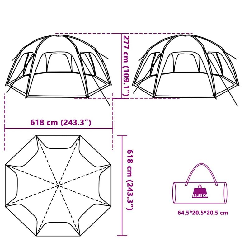 Sport si Outdoor - Camping - Corturi camping - Cort de petrecere, verde mare, rezistent la apa - Infinity.ro