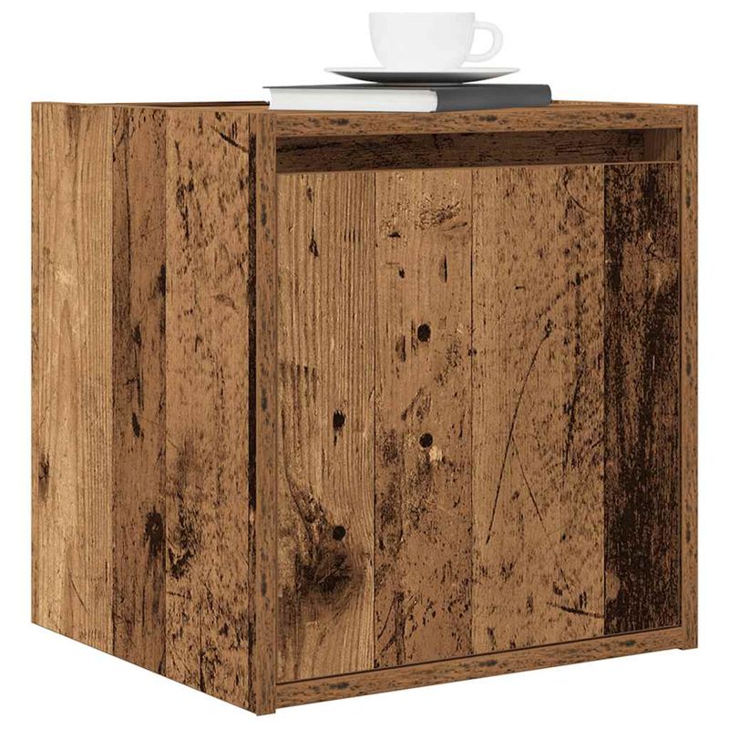 Casa si Gradina - Mobilier - Comode si corpuri - Noptiere - Noptiera montata pe perete lemn vechi 38x34x40 cm - Infinity.ro