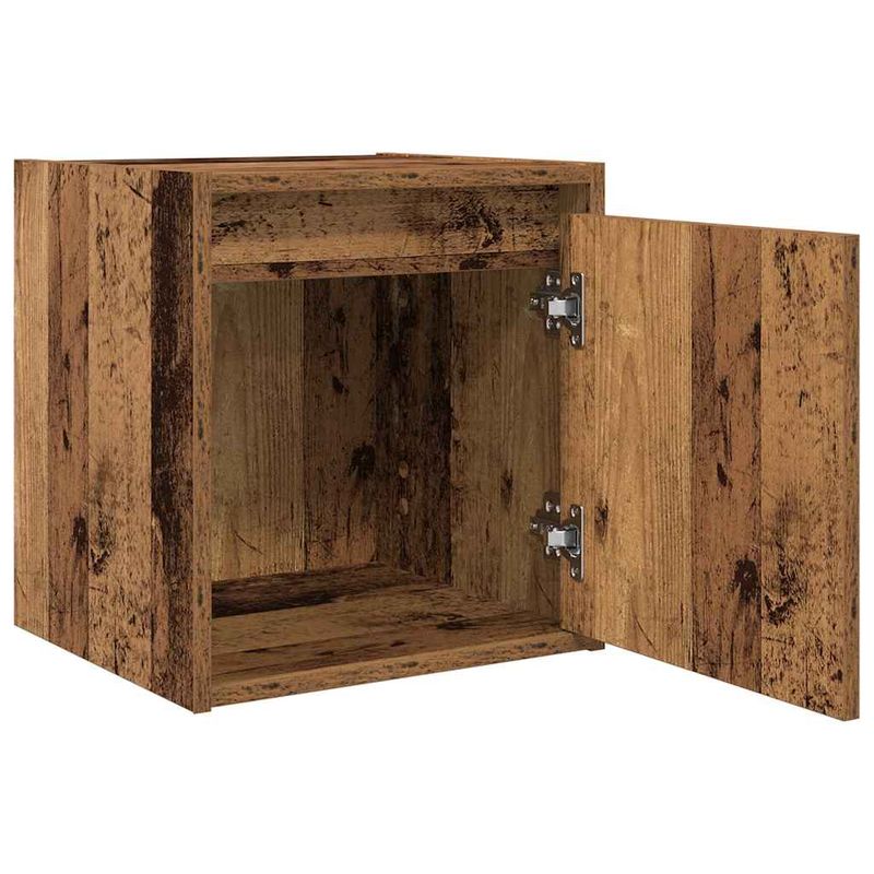 Casa si Gradina - Mobilier - Comode si corpuri - Noptiere - Noptiera montata pe perete lemn vechi 38x34x40 cm - Infinity.ro