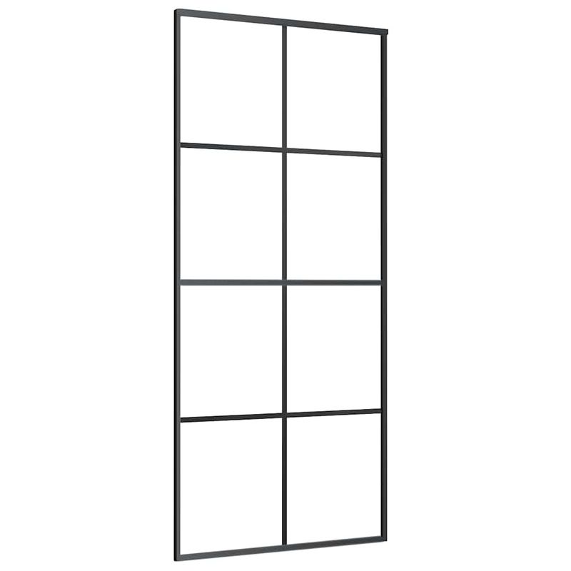 Casa si Gradina - Constructii - Usi interior, exterior si garaj - Usi interior - Usa glisanta cu set de feronerie neagra 90x205 cm Sticla ESG - Infinity.ro
