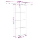 Casa si Gradina - Constructii - Usi interior, exterior si garaj - Usi interior - Usa glisanta cu set de feronerie neagra 90x205 cm Sticla ESG - Infinity.ro
