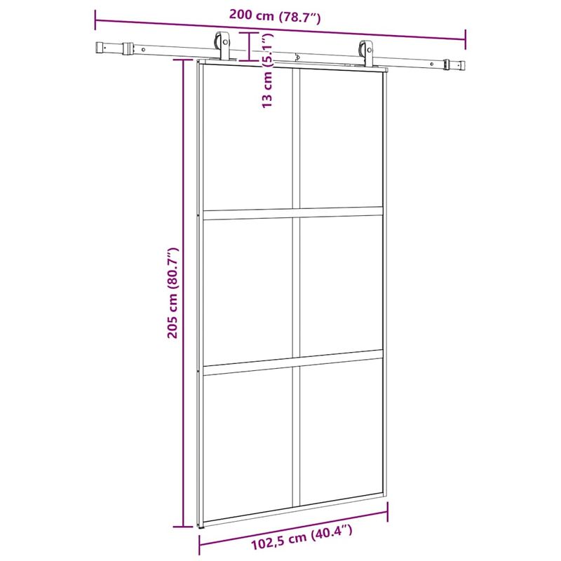 Casa si Gradina - Constructii - Usi interior, exterior si garaj - Usi interior - Usa glisanta cu set de feronerie neagra sticla securizata - Infinity.ro