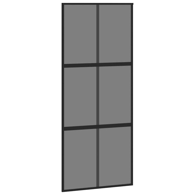 Casa si Gradina - Constructii - Usi interior, exterior si garaj - Usi interior - Usa glisanta cu set feronerie neagra 90x205cm sticla securizata - Infinity.ro