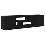 Casa si Gradina - Mobilier - Comode si corpuri - Comode - Dulap TV Stejar Negru 188,5x41x50 cm Lemn prelucrat - Infinity.ro