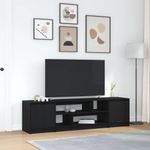 Casa si Gradina - Mobilier - Comode si corpuri - Comode - Dulap TV Stejar Negru 188,5x41x50 cm Lemn prelucrat - Infinity.ro