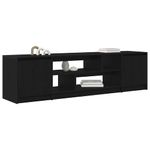 Casa si Gradina - Mobilier - Comode si corpuri - Comode - Dulap TV Stejar Negru 188,5x41x50 cm Lemn prelucrat - Infinity.ro