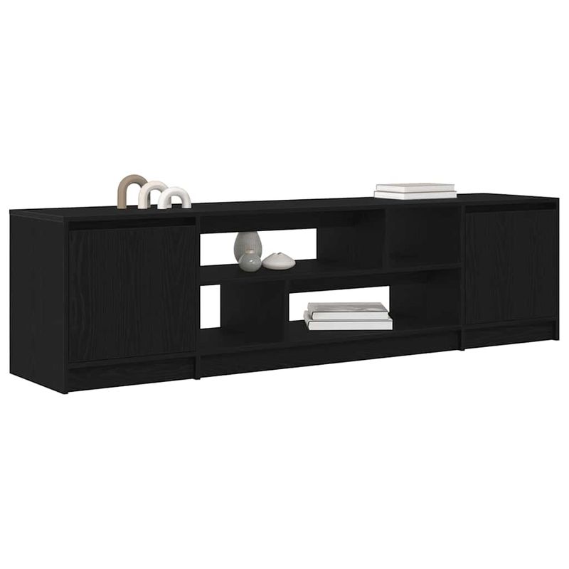 Casa si Gradina - Mobilier - Comode si corpuri - Comode - Dulap TV Stejar Negru 188,5x41x50 cm Lemn prelucrat - Infinity.ro