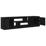 Casa si Gradina - Mobilier - Comode si corpuri - Comode - Dulap TV Stejar Negru 188,5x41x50 cm Lemn prelucrat - Infinity.ro