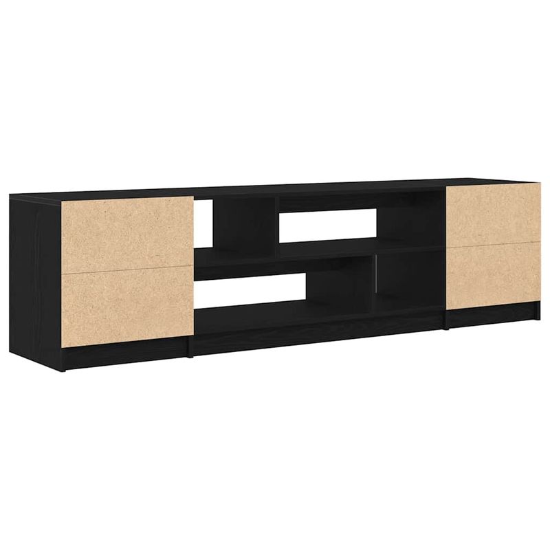 Casa si Gradina - Mobilier - Comode si corpuri - Comode - Dulap TV Stejar Negru 188,5x41x50 cm Lemn prelucrat - Infinity.ro