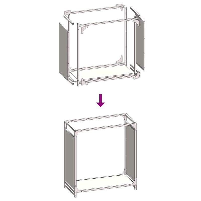 Casa si Gradina - Termice - Sobe, Seminee si accesorii - Accesorii seminee si sobe - Suport pentru lemne de foc negru Otel laminat la rece - Infinity.ro