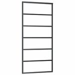 Casa si Gradina - Constructii - Usi interior, exterior si garaj - Usi interior - Usa glisanta cu set de feronerie neagra 90x205 cm Sticla ESG - Infinity.ro