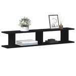 Casa si Gradina - Mobilier - Biblioteci si rafturi - Rafturi - Rafturi de perete 2 buc Stejar negru 105x18x2 cm Lemn prelucrat - Infinity.ro
