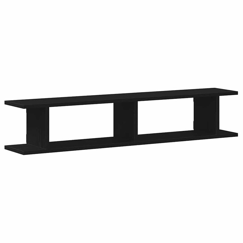 Casa si Gradina - Mobilier - Biblioteci si rafturi - Rafturi - Rafturi de perete 2 buc Stejar negru 105x18x2 cm Lemn prelucrat - Infinity.ro