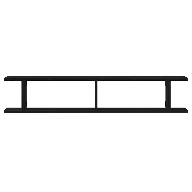 Casa si Gradina - Mobilier - Biblioteci si rafturi - Rafturi - Rafturi de perete 2 buc Stejar negru 105x18x2 cm Lemn prelucrat - Infinity.ro