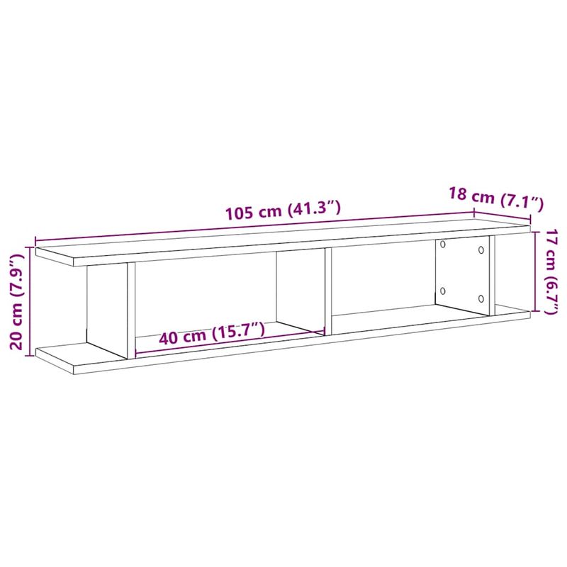 Casa si Gradina - Mobilier - Biblioteci si rafturi - Rafturi - Rafturi de perete 2 buc Stejar negru 105x18x2 cm Lemn prelucrat - Infinity.ro