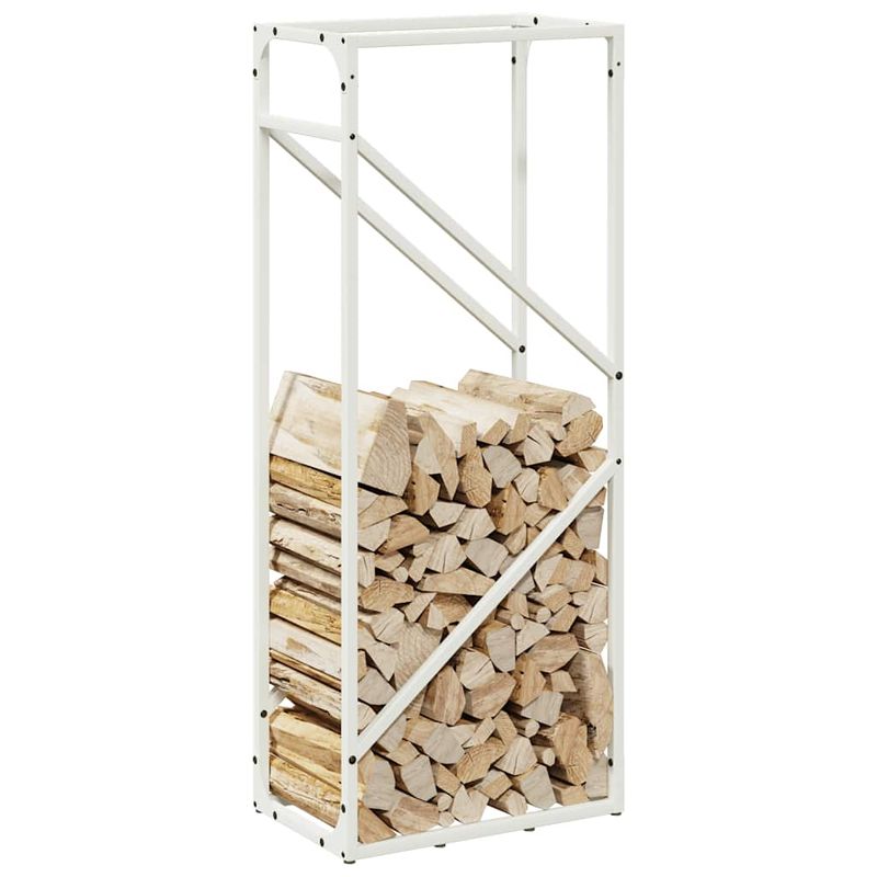 Casa si Gradina - Termice - Sobe, Seminee si accesorii - Accesorii seminee si sobe - Suport pentru lemne de foc alb 40x25x100cm Otel laminat la rece - Infinity.ro