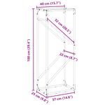 Casa si Gradina - Termice - Sobe, Seminee si accesorii - Accesorii seminee si sobe - Suport pentru lemne de foc alb 40x25x100cm Otel laminat la rece - Infinity.ro