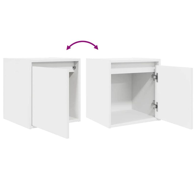 Casa si Gradina - Mobilier - Comode si corpuri - Noptiere - Noptiera montata pe perete alb 38x34x40 cm - Infinity.ro