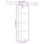 Casa si Gradina - Constructii - Usi interior, exterior si garaj - Usi interior - Usa glisanta cu set feronerie neagra 76x205cm sticla securizata - Infinity.ro