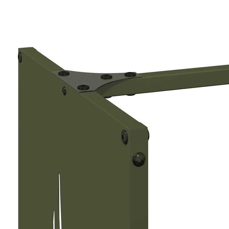 Casa si Gradina/Termice/Sobe, Seminee si accesorii/Accesorii seminee si sobe - Suport pentru lemne de foc Verde masline Otel laminat la rece - Infinity.ro