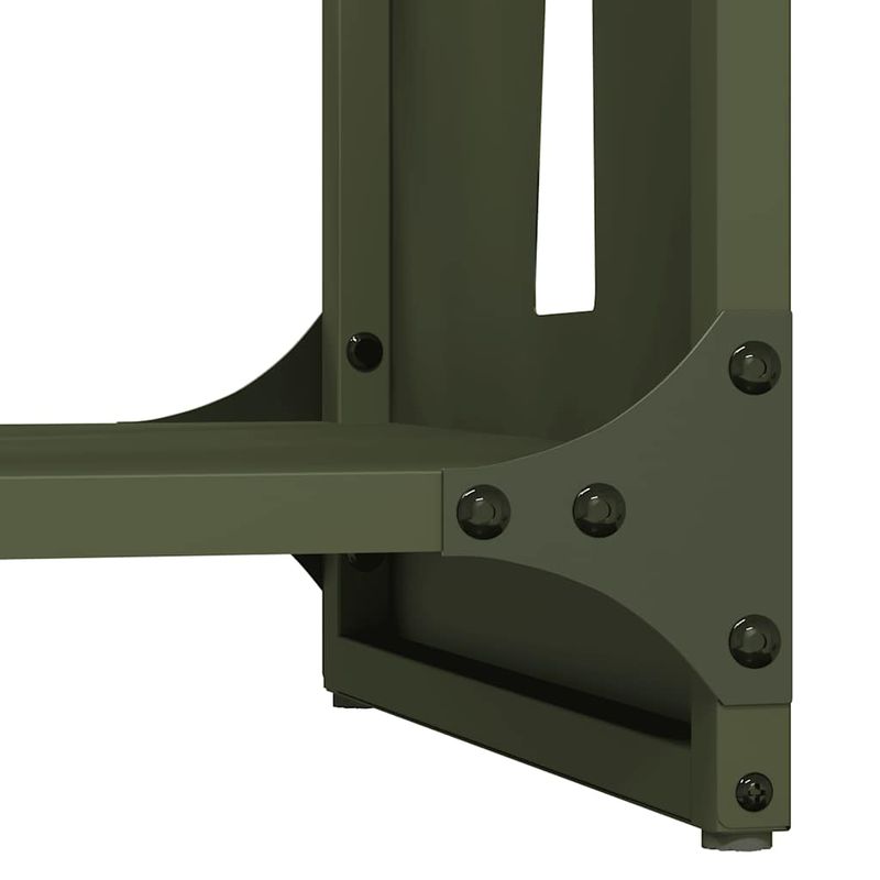 Casa si Gradina/Termice/Sobe, Seminee si accesorii/Accesorii seminee si sobe - Suport pentru lemne de foc Verde masline Otel laminat la rece - Infinity.ro