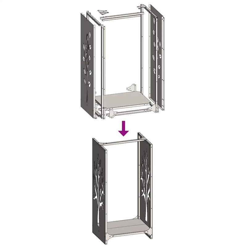Casa si Gradina/Termice/Sobe, Seminee si accesorii/Accesorii seminee si sobe - Suport pentru lemne de foc Verde masline Otel laminat la rece - Infinity.ro