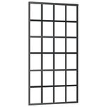 Casa si Gradina - Constructii - Usi interior, exterior si garaj - Usi interior - Usa glisanta cu set de feronerie neagra 102x205 cm Sticla ESG, mărime 102x205 cm (șină glisantă de 200 cm), model 6x4 grids - Infinity.ro