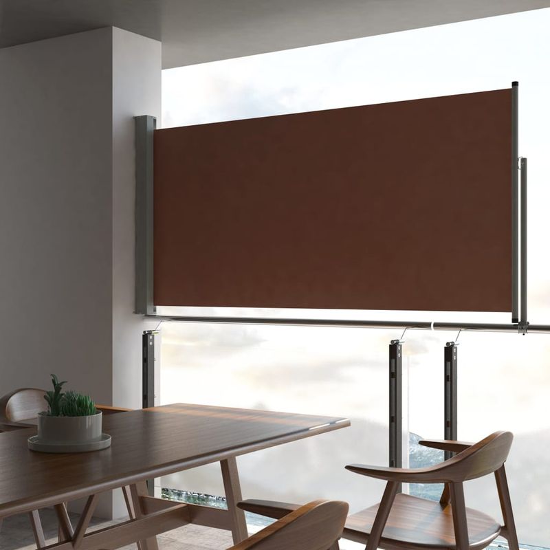 Casa si Gradina - Gradina si terasa - Umbrele si pavilioane - Umbrele - Copertina laterala retractabila de terasa, maro, 120 x 300 cm - Infinity.ro