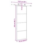 Casa si Gradina - Constructii - Usi interior, exterior si garaj - Usi interior - Usa glisanta cu set de feronerie neagra 76x205 cm Sticla ESG - Infinity.ro