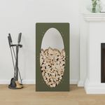 Casa si Gradina - Termice - Sobe, Seminee si accesorii - Accesorii seminee si sobe - Suport pentru lemne de foc Verde masline Otel laminat la rece - Infinity.ro